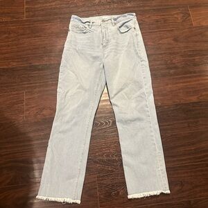 Loft light color jeans 26/2 frayed high waisted